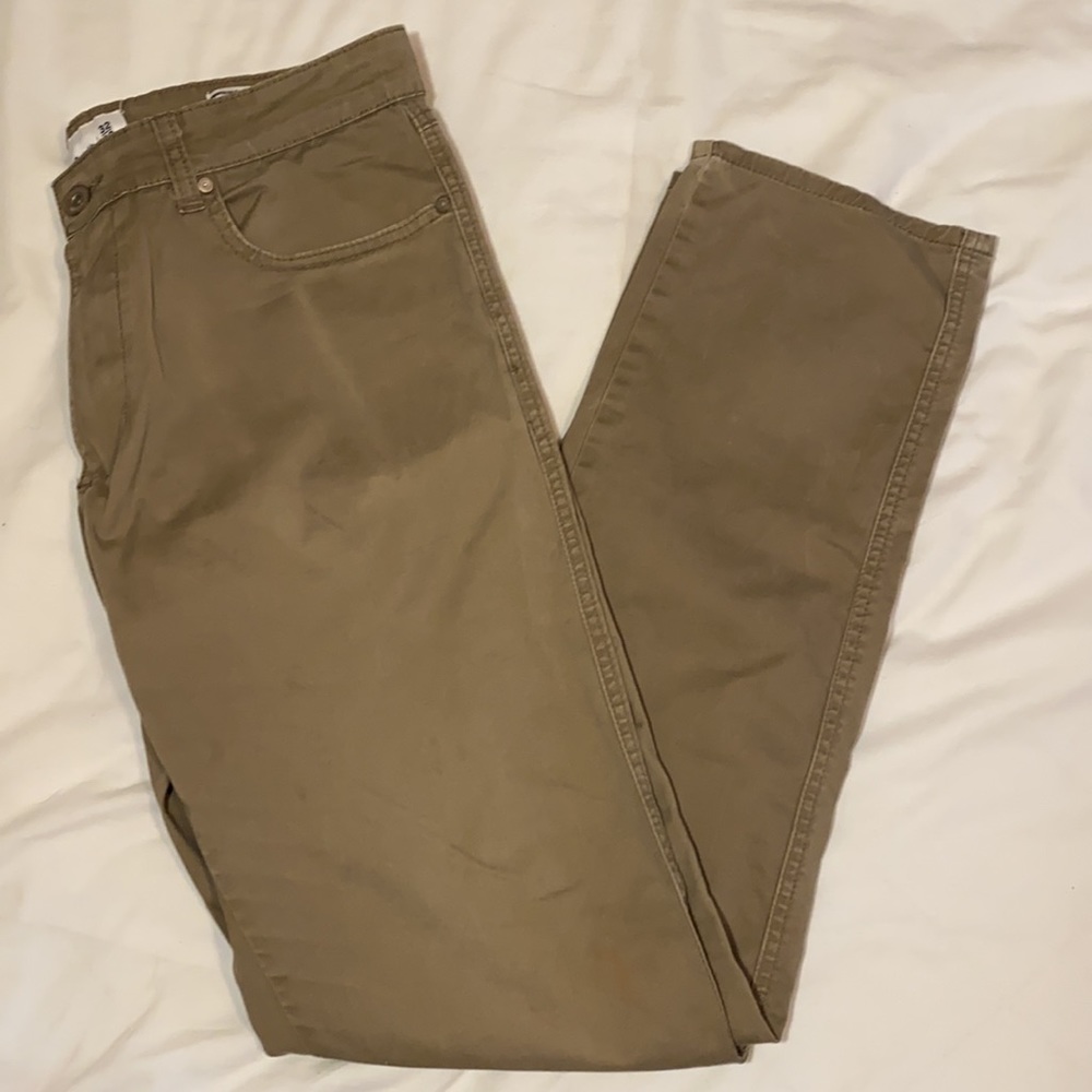 Men's chino pants tan/green